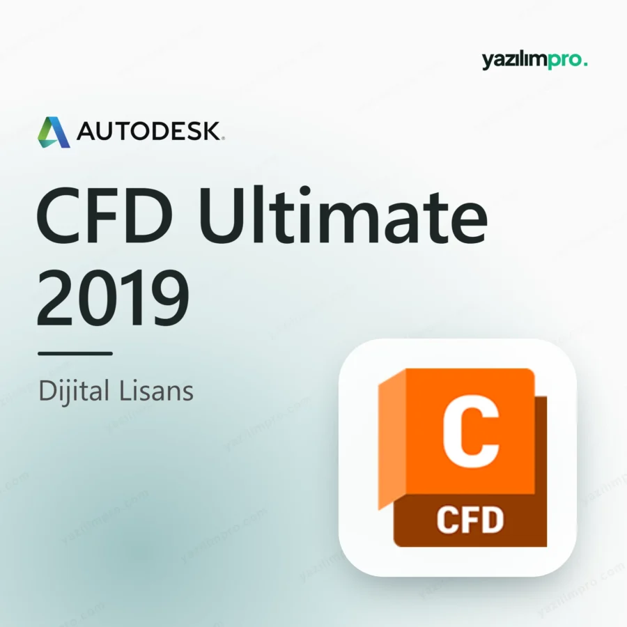 Autodesk CFD Ultimate 2019 orijinal lisans ürün görseli, marka logosu ve ürün simgesiyle