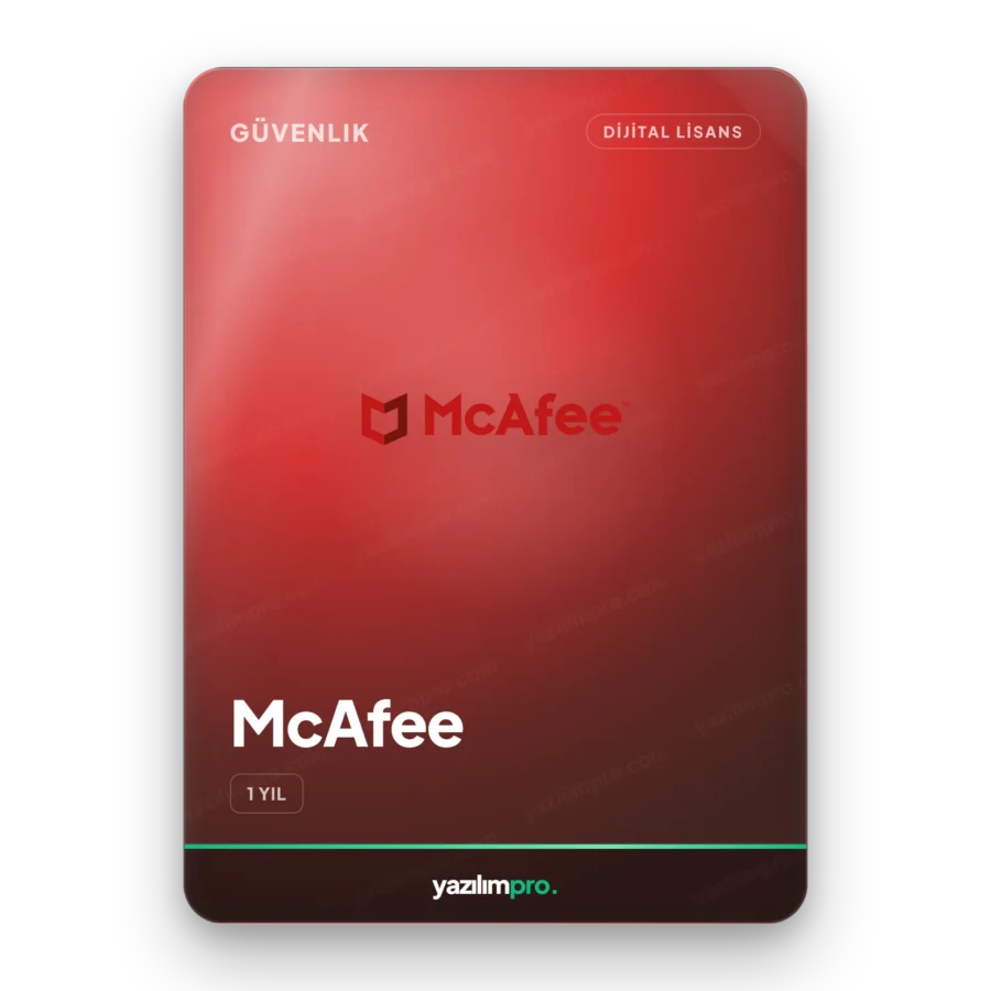 MCAfee Internet Security Antivirüs 1 yıl orijinal lisans anahtarı – anında dijital teslimat