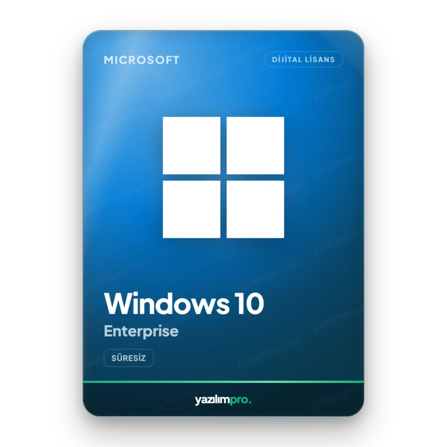 Microsoft Windows 10 Enterprise süresiz orijinal OEM lisans anahtarı – anında dijital teslimat