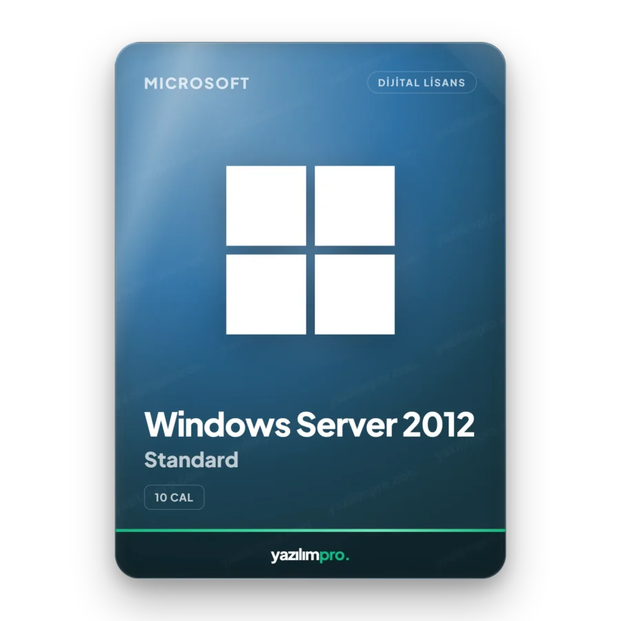 Microsoft Server 2012 Standard 10 Call License süresiz orijinal lisans anahtarı – anında dijital teslimat