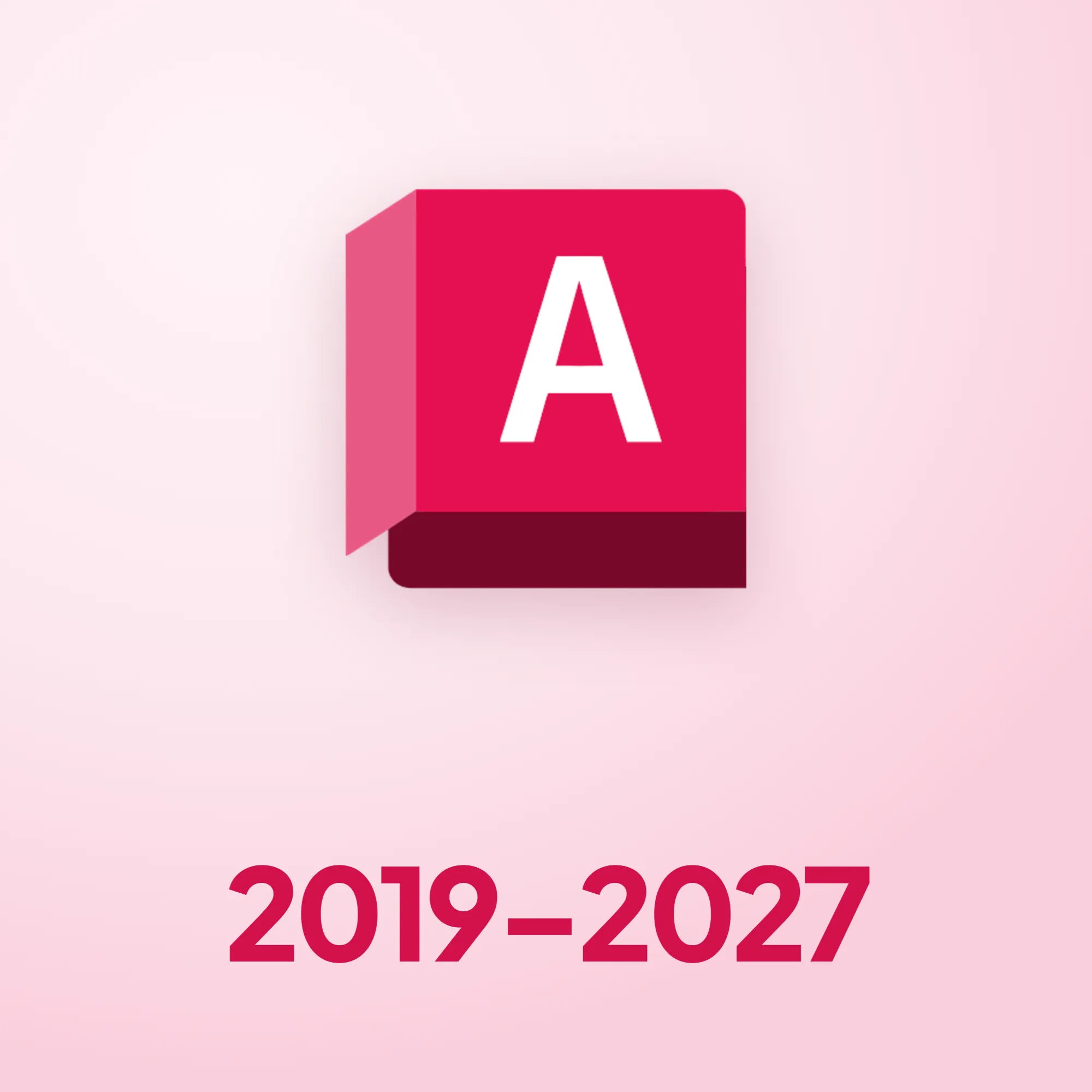 AutoCAD ikonu ve 2019–2027 yazısı – AutoCAD (Tüm Sürümler) kategorisi