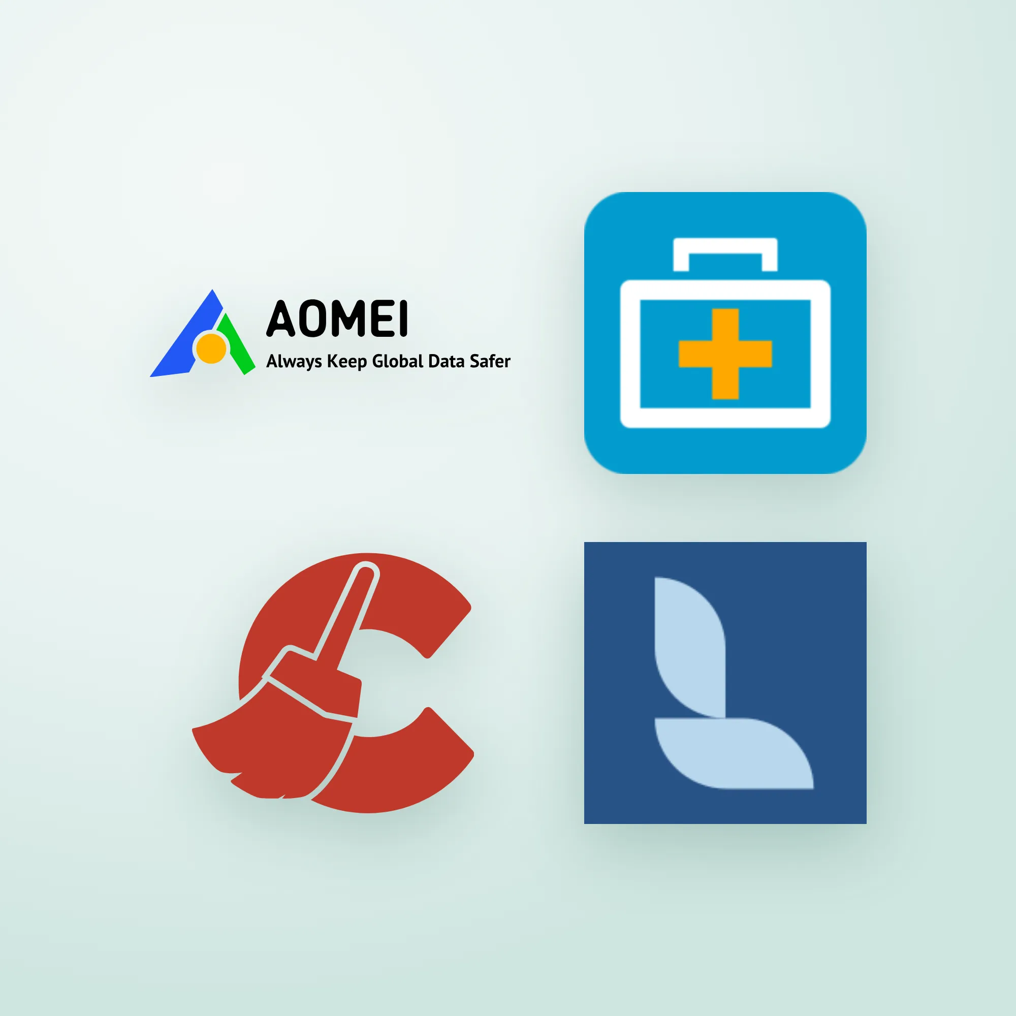 AOMEI, EaseUS, CCleaner ve Lumion logoları – Diğer Yazılımlar kategorisi