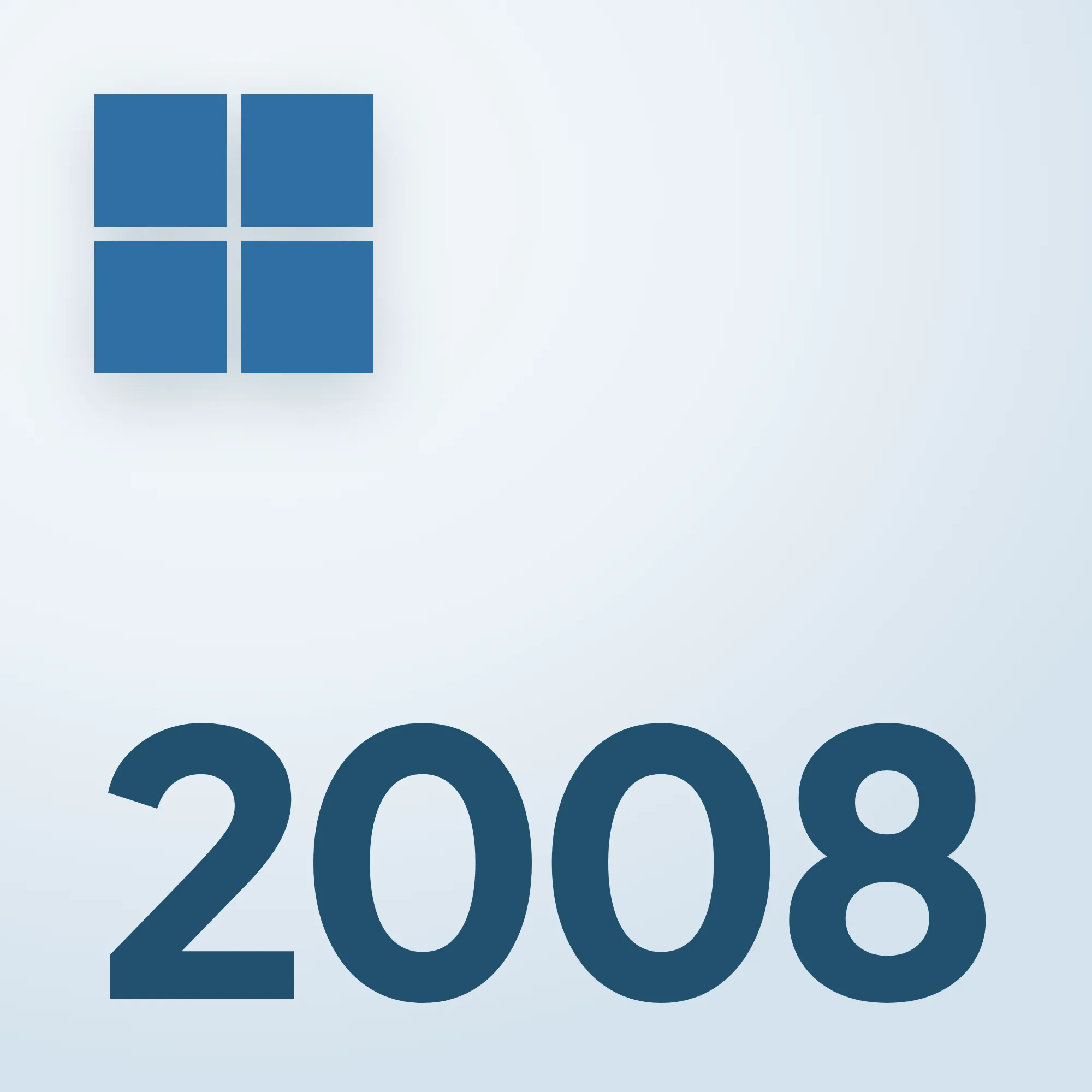 Windows logosu ve 2008 yazısı – Server 2008 lisansları